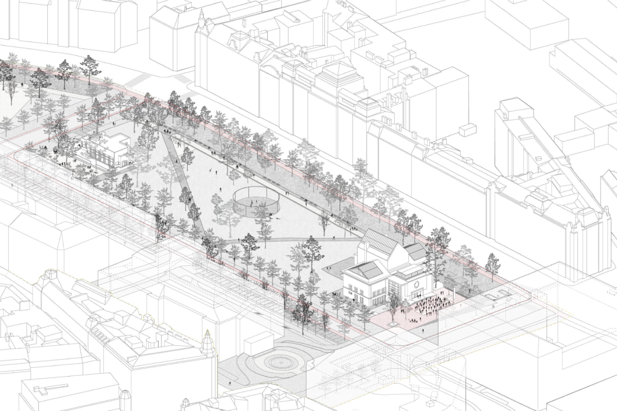 Landscape-architectural competition for the forecourt of the House of Arts and the park Koliště I
